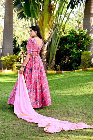 Wedding Wear Pink Sequence Work Lehenga choli Clothsvilla
