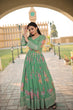 Load image into Gallery viewer, Digital Print Pista Green Color Function Wear Gown Clothsvilla