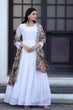 Load image into Gallery viewer, Pretty White Gown With Multi Organza Dupatta
