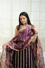 Load image into Gallery viewer, Wonderful Wine Color Embroidery Work Sharara Suit