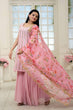 Load image into Gallery viewer, Wonderful  Light Pink Color Embroidery Work Sharara Suit