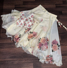 Load image into Gallery viewer, Full-Stitched Flower Print Off White Top With Lehenga