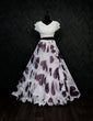 Load image into Gallery viewer, Beautiful Leaf Print Purple Color Lehenga With Blouse
