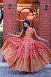 Load image into Gallery viewer, Beautiful Patola Print Orange Color Gown