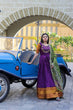 Load image into Gallery viewer, Purple Embroidery Work Gown With Stylish Dupatta