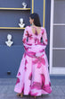 Load image into Gallery viewer, Occasion Wear Pink Color Flower Print Gown
