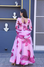 Load image into Gallery viewer, Occasion Wear Pink Color Flower Print Gown