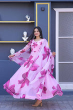 Load image into Gallery viewer, Occasion Wear Pink Color Flower Print Gown