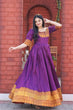 Load image into Gallery viewer, Mother-Daughter Purple Color Beautiful Work Gown