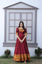 Load image into Gallery viewer, Mother-Daughter Maroon Color Beautiful Work Gown