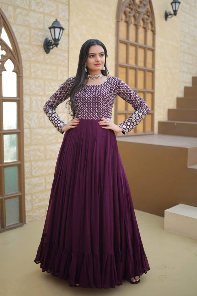 Purple wine color dress hotsell