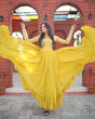 Load image into Gallery viewer, Fantastic Multi Sequins Work Yellow Color Gown