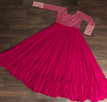 Load image into Gallery viewer, Fantastic Multi Sequins Work Pink Color Gown