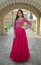 Load image into Gallery viewer, Fantastic Multi Sequins Work Pink Color Gown