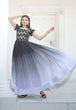 Load image into Gallery viewer, Digital Print Black Color Sequence Work Gown