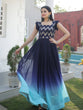 Load image into Gallery viewer, Digital Print Blue Color Sequence Work Gown