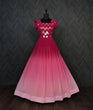 Load image into Gallery viewer, Digital Print Pink Color Sequence Work Gown
