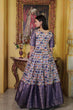 Load image into Gallery viewer, Festive Wear Printed Purple Color Gown