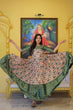 Load image into Gallery viewer, Festive Wear Printed Green Color Gown