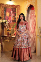 Load image into Gallery viewer, Festive Wear Printed Maroon Color Gown
