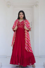 Load image into Gallery viewer, Occasion Wear Pink Color Embroidered Work Gown