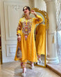 Load image into Gallery viewer, Glamourous Embroidery Work Mustard Color Gown With Pant