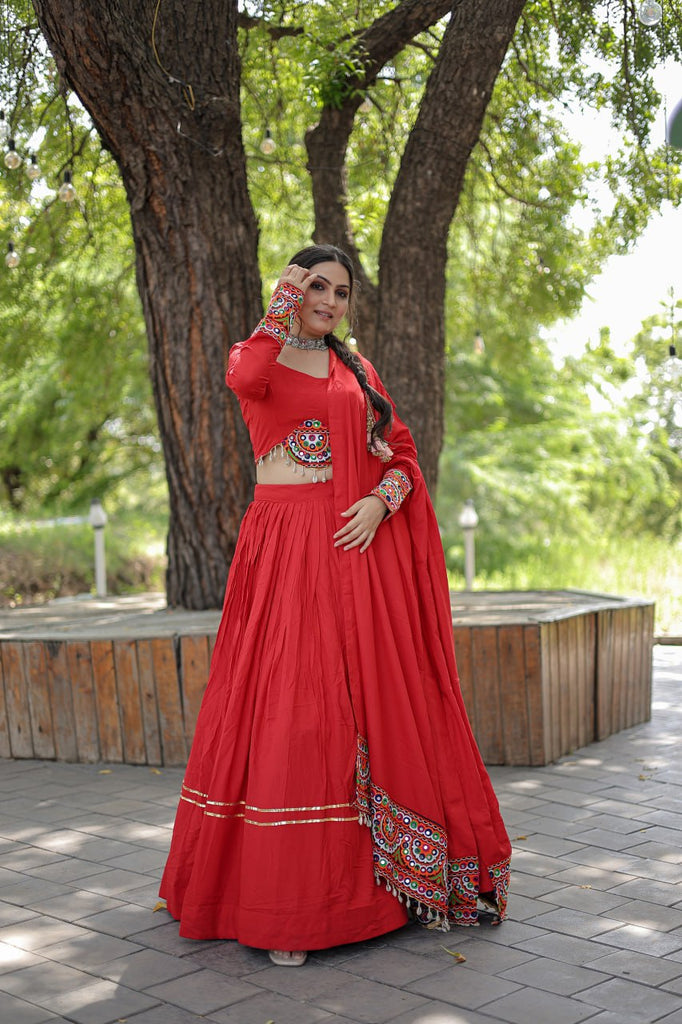 Navratri Collection Red Color Lehenga Choli