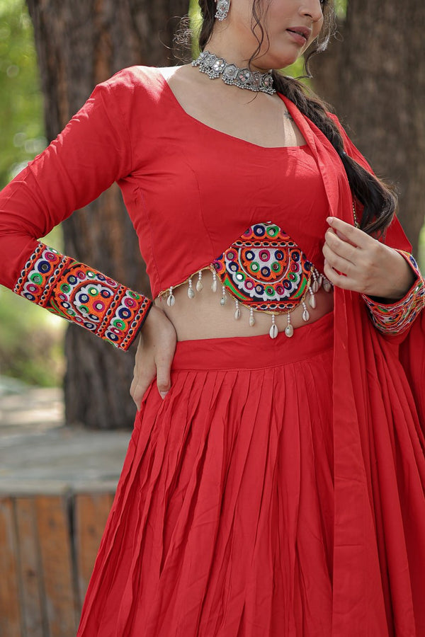 Navratri Collection Red Color Lehenga Choli