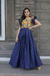 Load image into Gallery viewer, Beautiful Work Blue Color Function Wear Gown