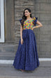 Load image into Gallery viewer, Beautiful Work Blue Color Function Wear Gown