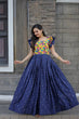 Load image into Gallery viewer, Beautiful Work Blue Color Function Wear Gown