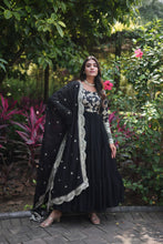 Load image into Gallery viewer, Attractive Black Color Sequence Work Anarkali Gown With Dupatta