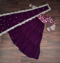 Load image into Gallery viewer, Attractive Wine Color Sequence Work Anarkali Gown With Dupatta