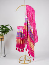 Load image into Gallery viewer, Pink &amp; White Color Digital Printed Gaji Silk Dupatta Clothsvilla