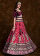 Load image into Gallery viewer, Pink Art Silk Thread, Zari &amp; Dori Work Lehenga with Velvet Blouse Clothsvilla