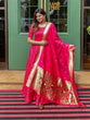 Load image into Gallery viewer, Pink Color Weaving Work Jacquard Silk Gown Clothsvilla