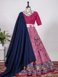 Load image into Gallery viewer, Pink Color Printed With Foil Cotton Lehenga Clothsvilla