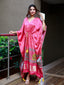 Pink Color Digital Print Pure Gaji Silk Kaftan Clothsvilla