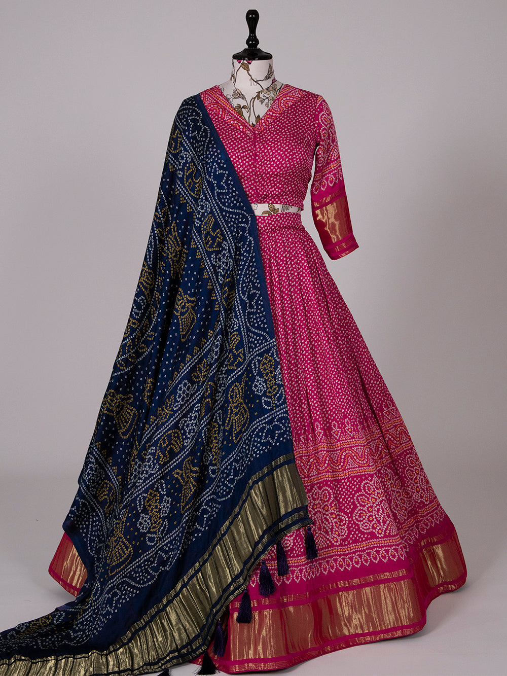 Pink Color Digital Print Pure Gaji Silk Lehenga Choli Clothsvilla