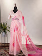 Load image into Gallery viewer, Pink Color Floral &amp; Foil Print Organza Saree Clothsvilla