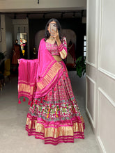 Load image into Gallery viewer, Pink Color Patola Printed Gaji Silk New Arrivals Lehenga Choli ClothsVilla