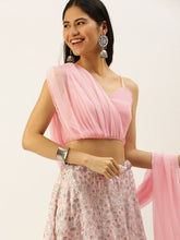 Load image into Gallery viewer, Light Pink Color Georgette Ready Made blouse Clothsvilla