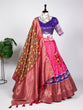 Load image into Gallery viewer, Pink Color Weaving Work With Digital Print Jacquard Silk Dhvani Set Lehenga Choli ClothsVilla.com