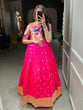 Load image into Gallery viewer, Pink Color Weaving Zari Work Jacquard Silk Paithani Gown Clothsvilla