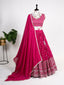 Pink Color Sequins Embroidery Work Neem Silk Lehenga Choli ClothsVilla.com