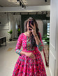 Load image into Gallery viewer, Pink Color Patola Paithani Printed And Foil Printed Silk Gown Clothsvilla