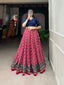 Pink Color Patola With Foil Print Rayon Cotton Co-ord Set Lehenga Choli Clothsvilla