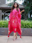 Pink Color Digital Bandhej Print Pure Gaji Silk Kaftan Clothsvilla