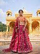 Load image into Gallery viewer, Pink Color Printed Vaishali Silk Lehenga Choli Set Clothsvilla