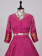 Load image into Gallery viewer, Pink Color Digital Print Pure Gaji Silk Lehenga Choli Clothsvilla